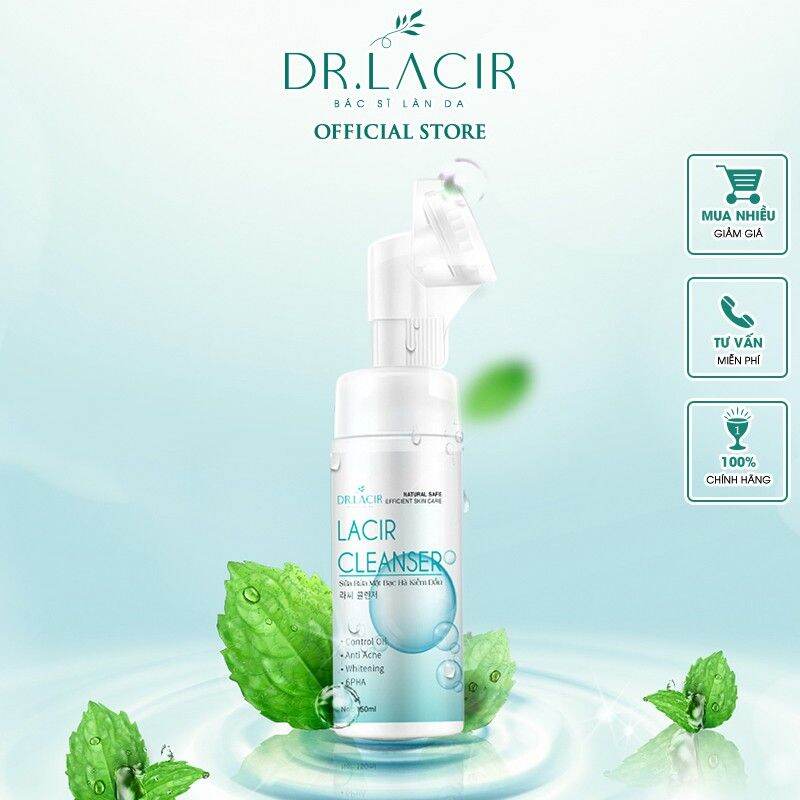 Sữa rửa mặt bạc hà kiềm dầu drlacir chính hãng