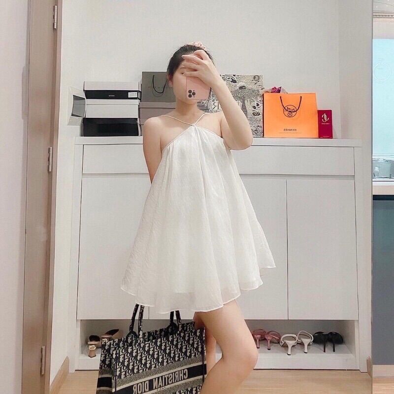 Đầm Maxi Yếm Xinh xắn kèm ảnh Thật (freesize dưới 65kg)