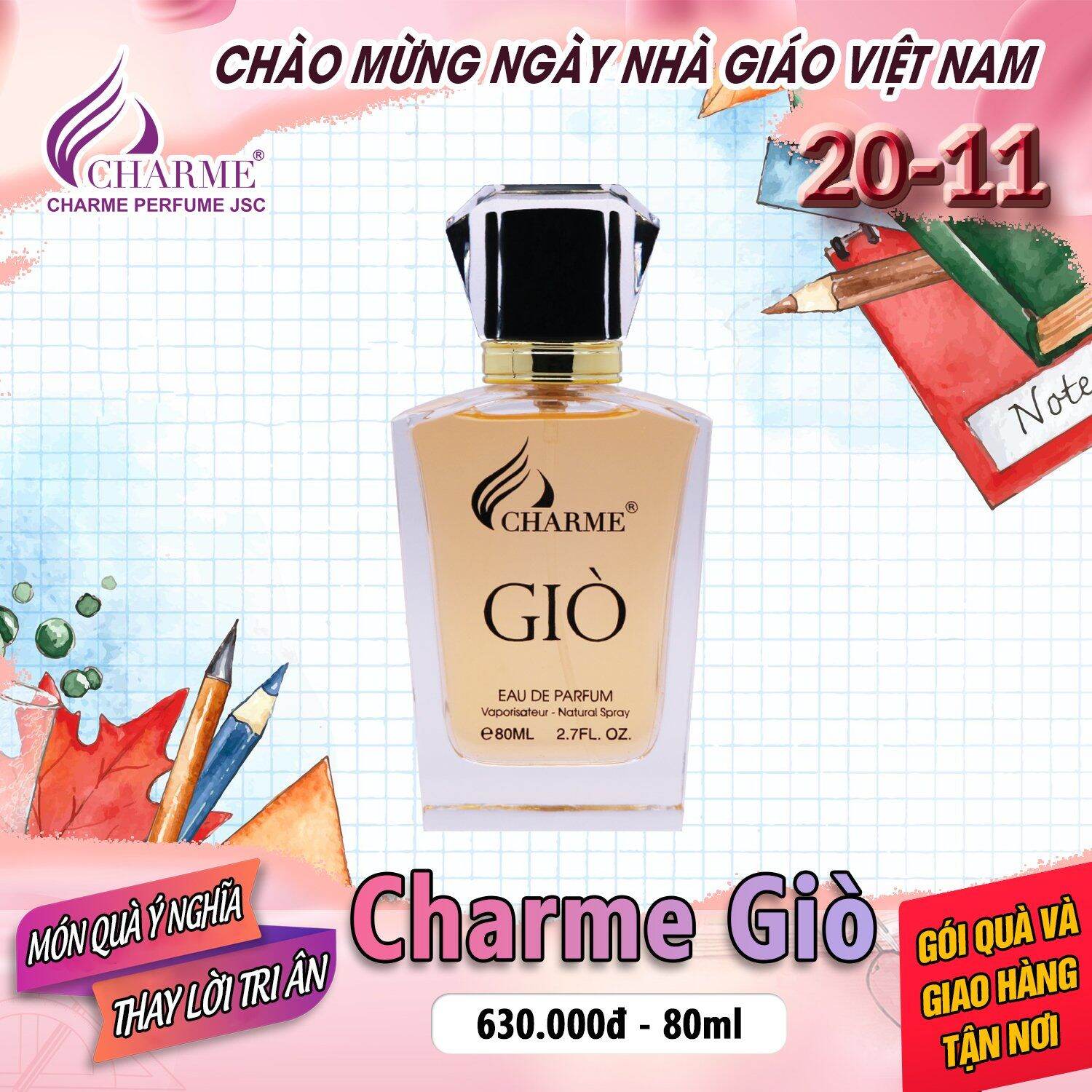 NƯỚC HOA giò 80 ml DÀNH CHO NAM - CHÍNH HÃNG CÔNG TY