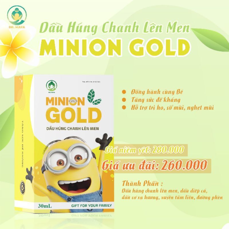 [HCM]Combo 2 Dầu Húng chanh minion  plusgiảm ho đờm khò khè và tăng đề kháng cho bé (Tặng kèm thìa ăn dặm báo nóng)