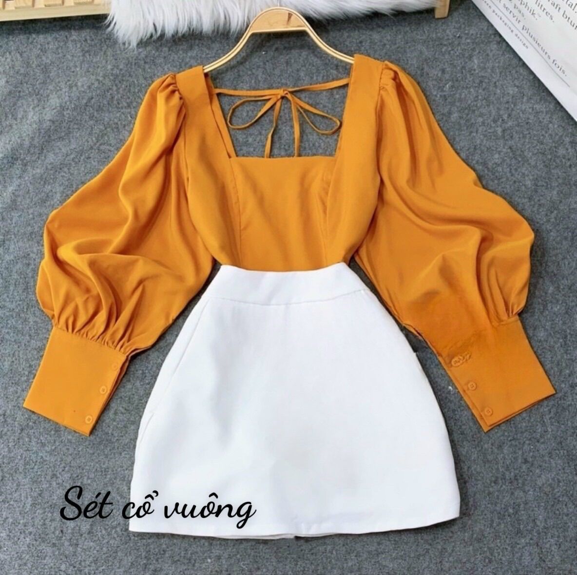 (SHOP BIGSIZE NỮ 50KG ĐẾN 90KG ) ÁO KIỂU cổ vuông tay dài mặc đi tiệc