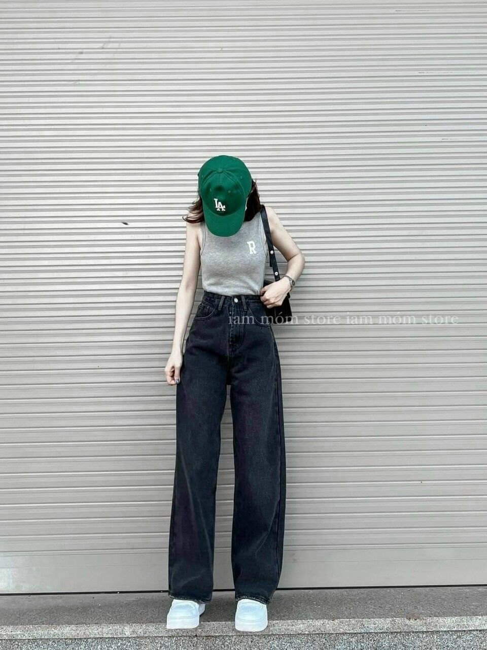 Baggy Jeans Lưng Cao Ống Suông Basic
