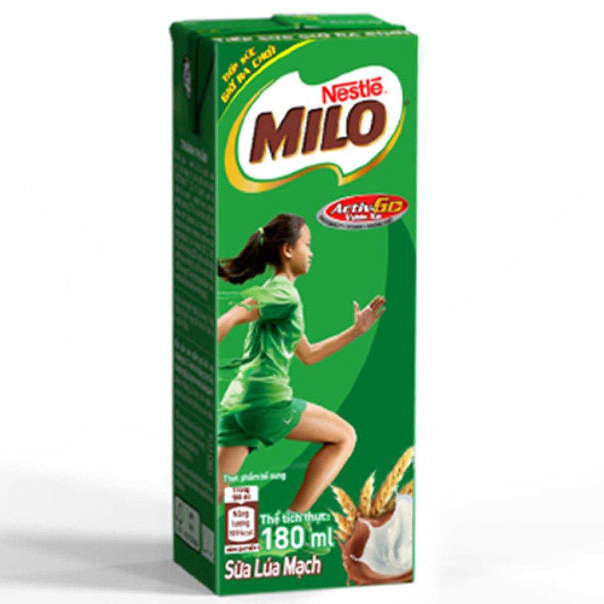 sữa milo hộp giấy 180ml 1thùng gồm 48hộp