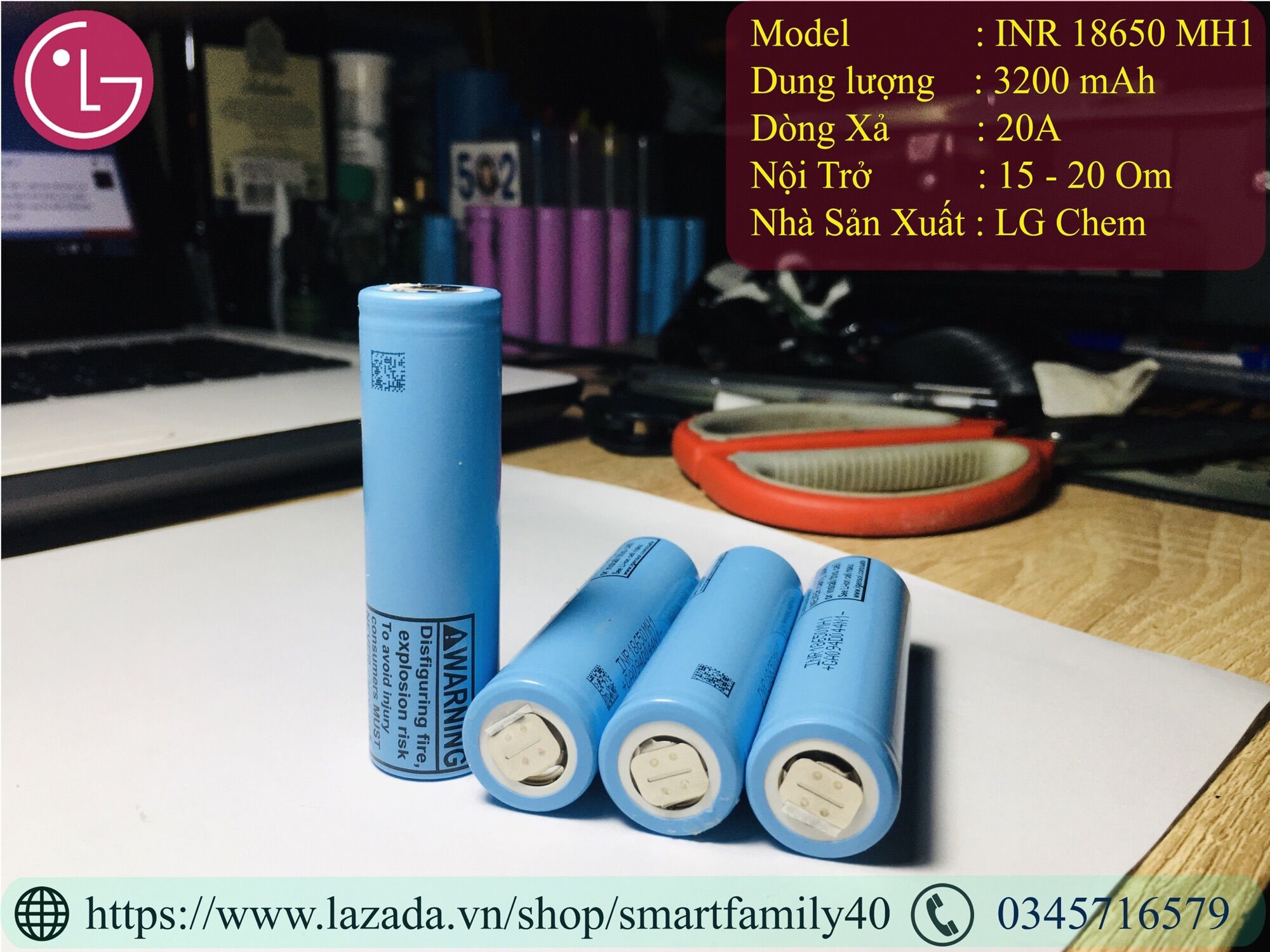 Cell pin lg 18650 3200ma siêu bền
