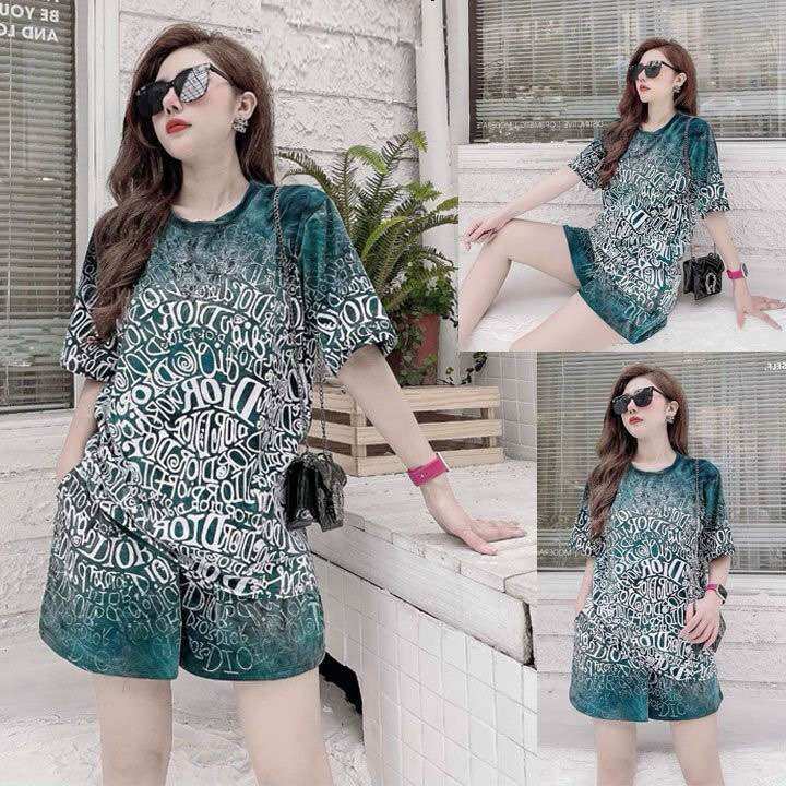 SÉT BỘ SHORT COTTON PHỐI HOẠ TIẾT 3D CAO CẤP
