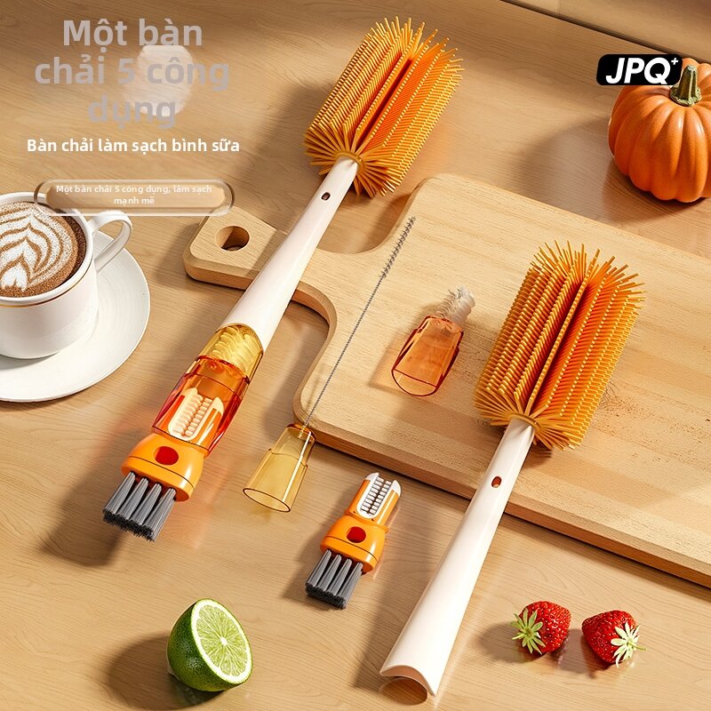 RUANQI | Portable Multifunction 5-in-1 Bottle Brush Giá 228,000 Đồng*Miễn phí vận chuyển