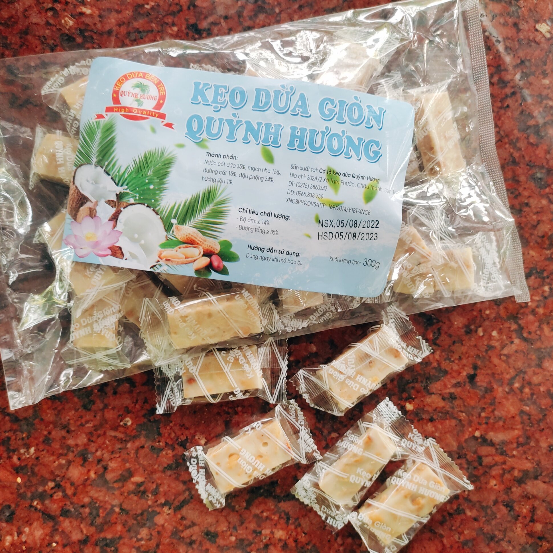 Kẹo dừa giòn Quỳnh Hương 300g