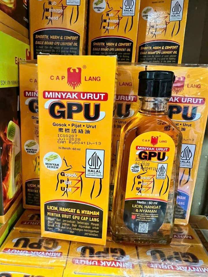 Set 2 chai Dầu xoa bóp sả Minyak urut GPU Indonesia