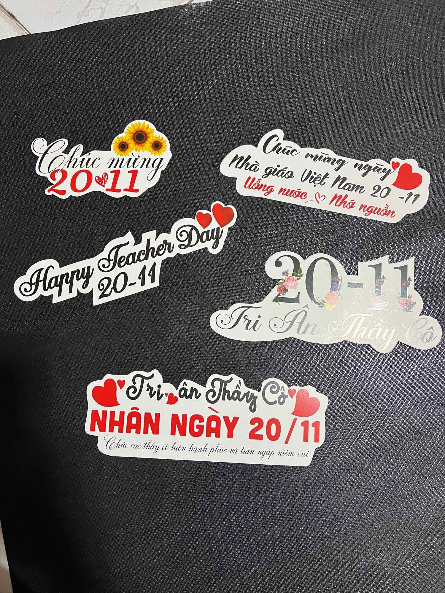 Baner chúc mừng 20/10,20/11 1 sấp 50 cái được trộn mẫu