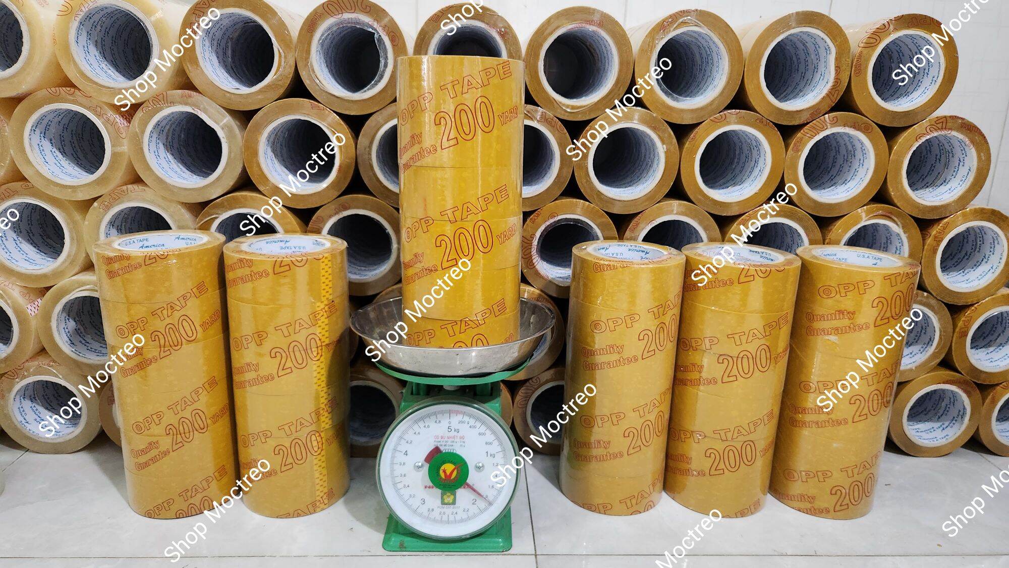 Băng keo 200 yard Trong, Vàng đục