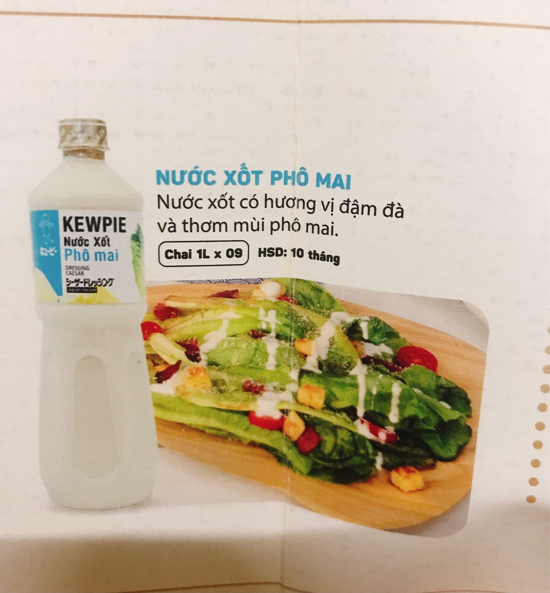 Nước xốt phô mai 1L kewpie