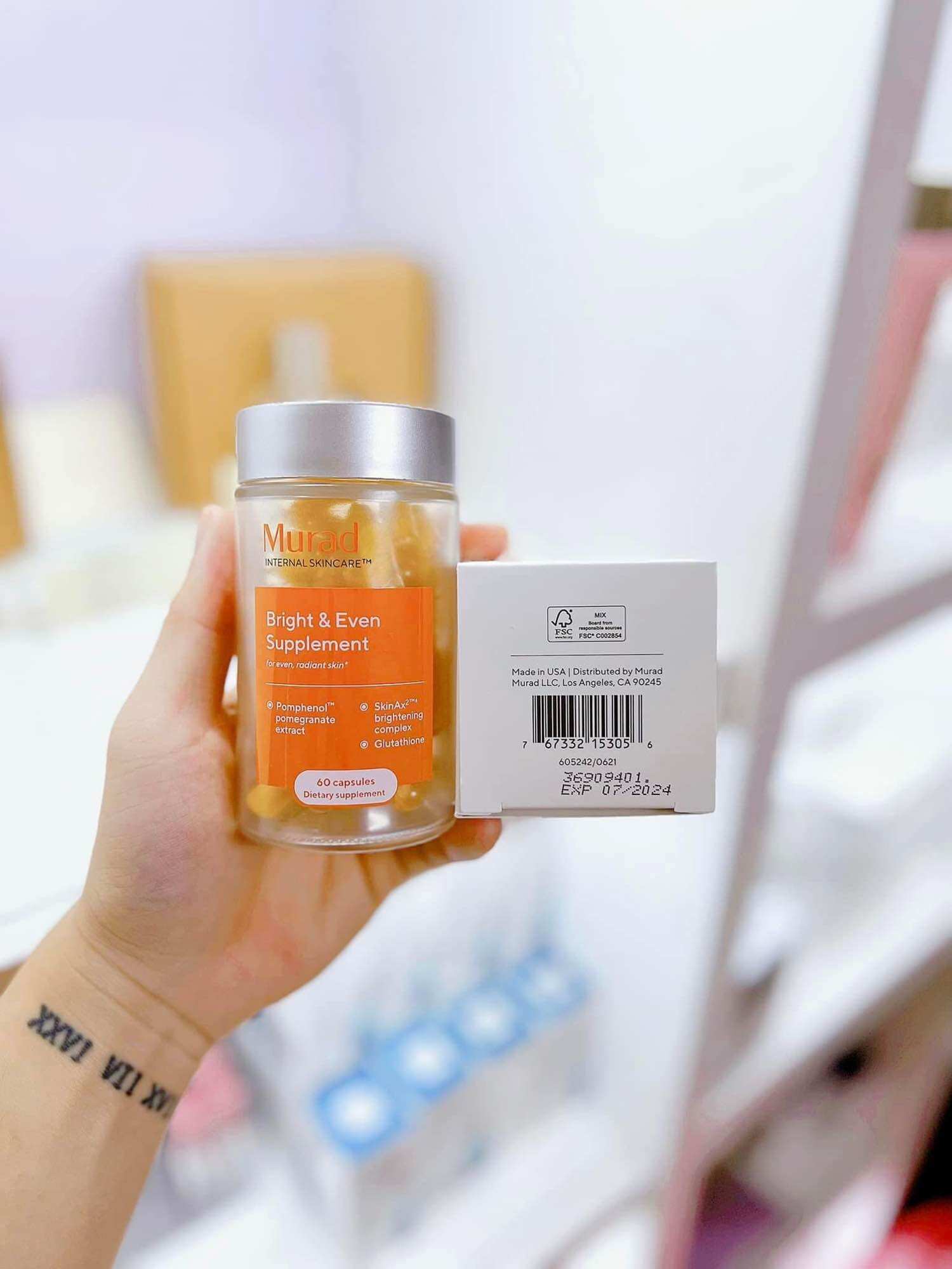 Viên chống nắng Murad mẫu mới date 2025