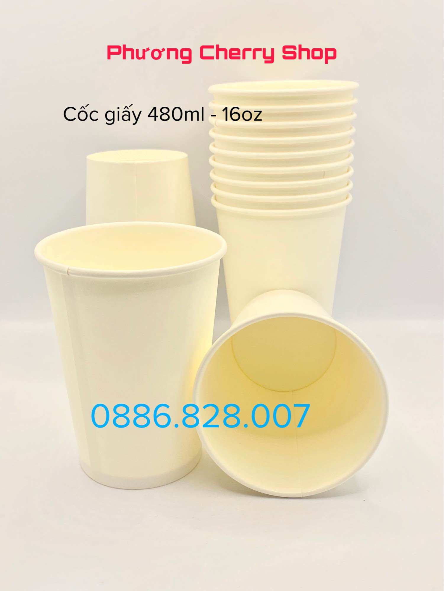 50 cốc/ly giấy trắng hàn quốc cao cấp, cốc/ly sử dụng 1 lần