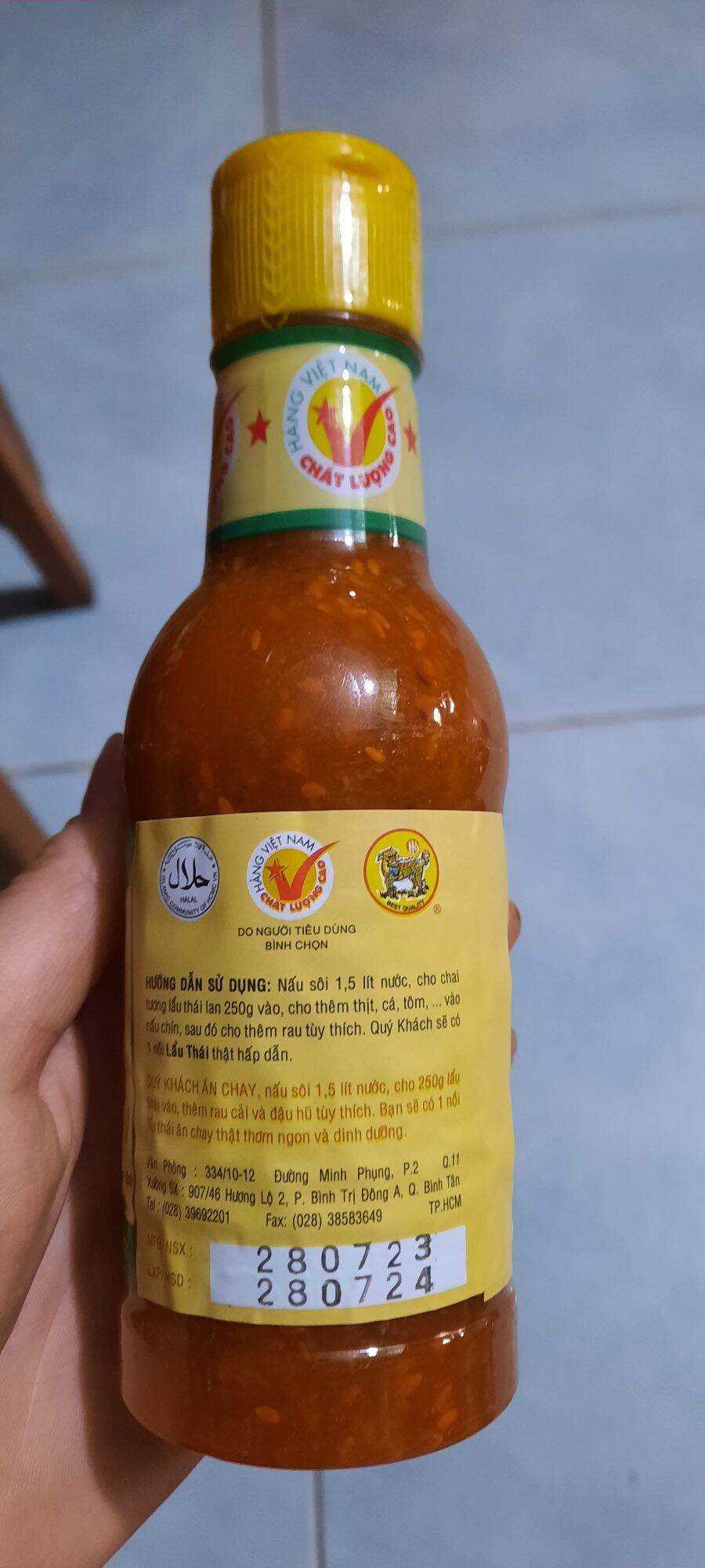Lẩu thái hậu sanh chai 250g