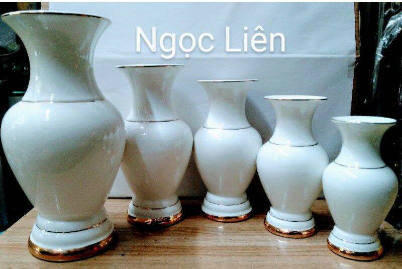 Bình hoa sứ trắng ngọc