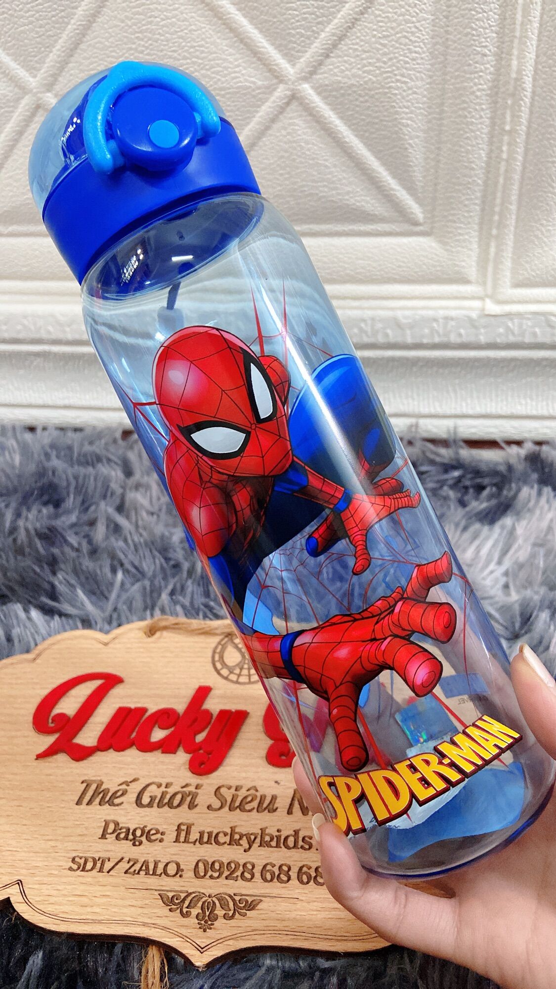 BÌNH NƯỚC NHỆN 600ml DISNEY SIÊU ĐẸP