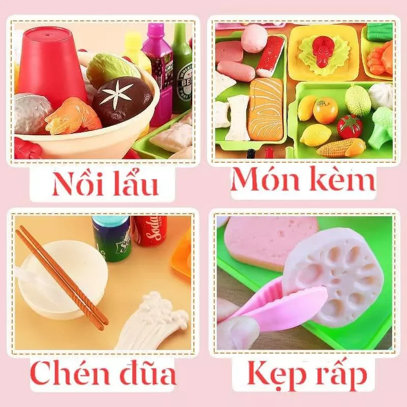 BỘ ĐỒ CHƠI ĐỒ NƯỚNG BBQ LẨU NHIỀU CHI TIẾT