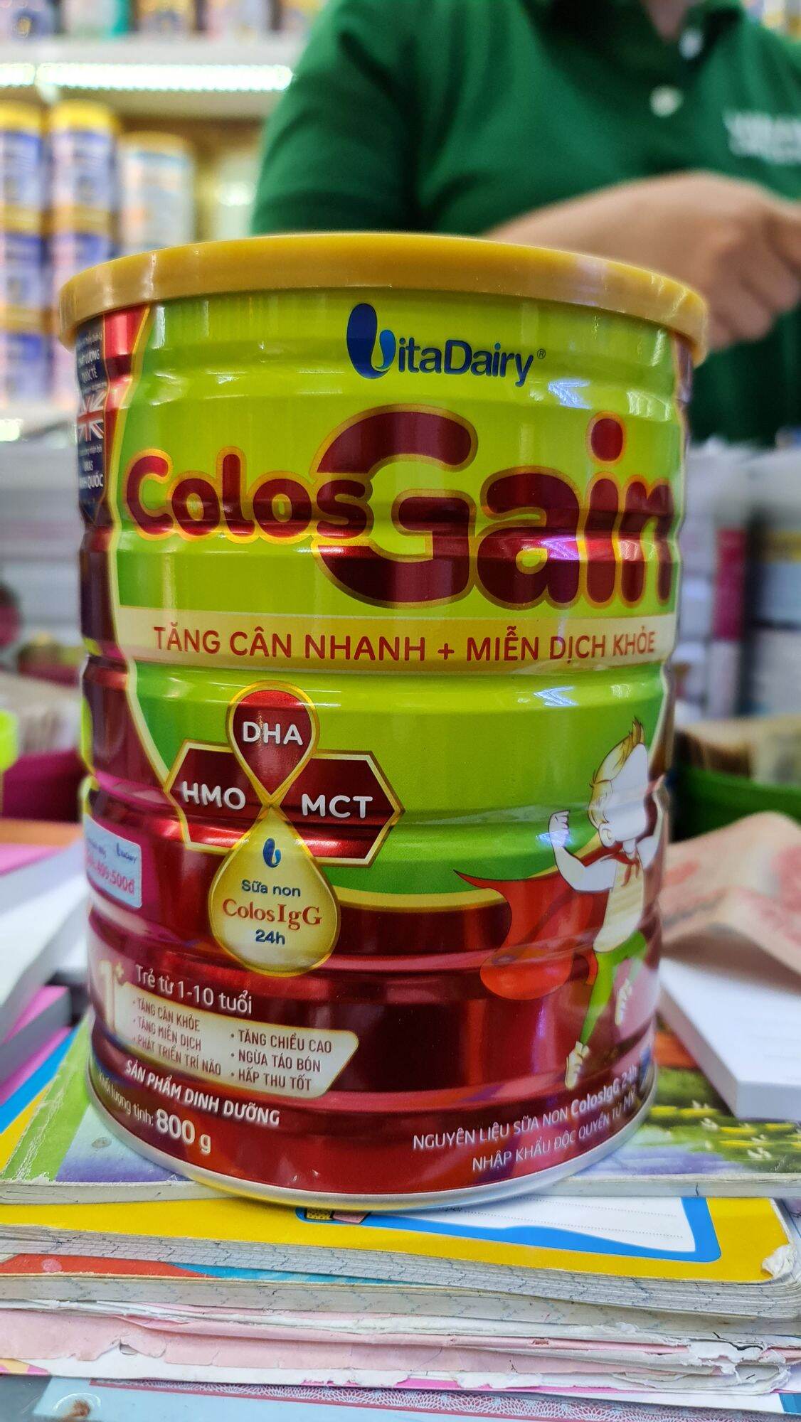 Sữa Colos Gain 1+ 800gr cho bé (mã Qr tích xu,date 2026)