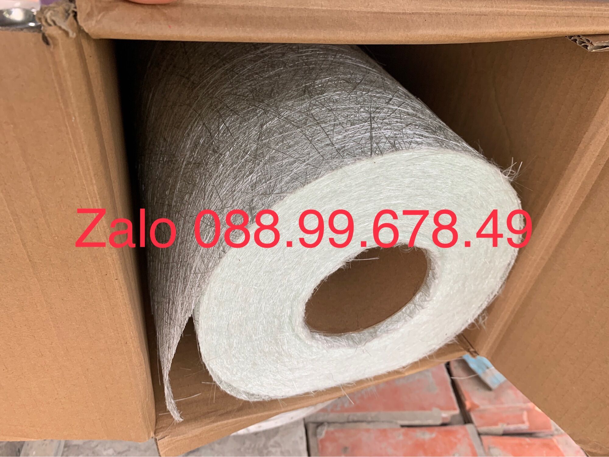 [0.5kg]-Sợi Thuỷ Tinh làm composite, nhét pô xe...