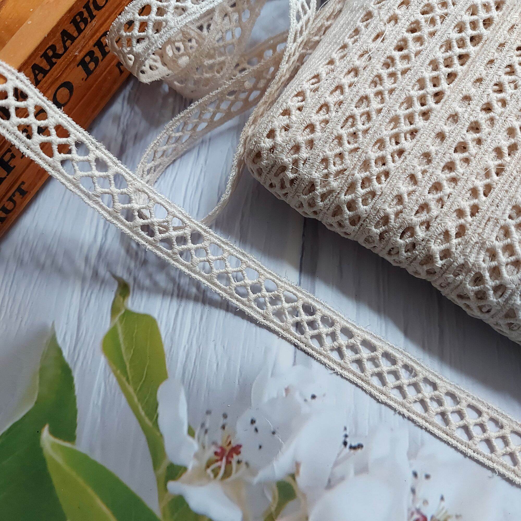 Ren chỉ cotton , phụ kiện may vá, bản rộng 1.5cm