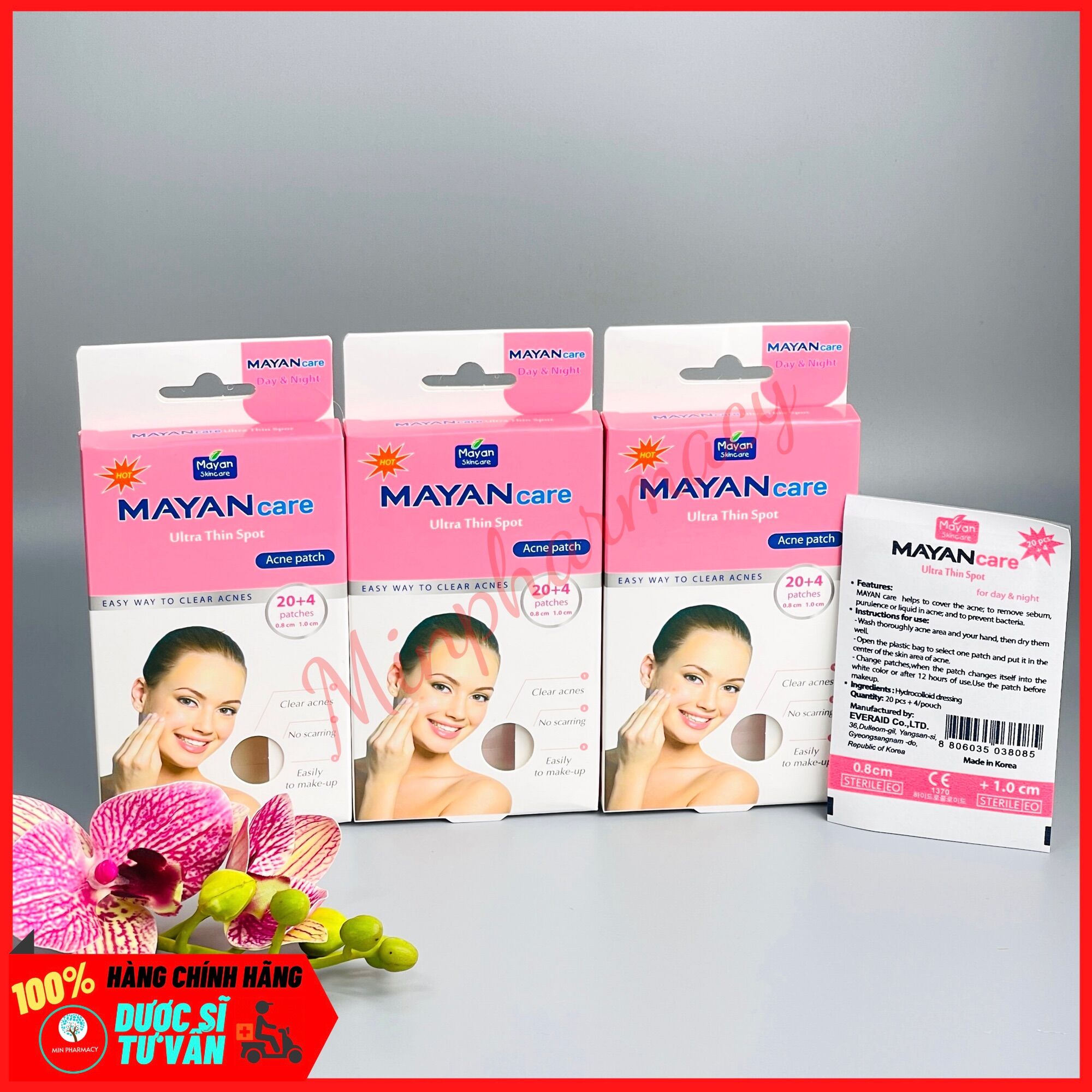 [HCM]MIẾNG DÁN MỤN MAYAN CARE Ultra Thin Spot 24 miếng - Minpharmacy