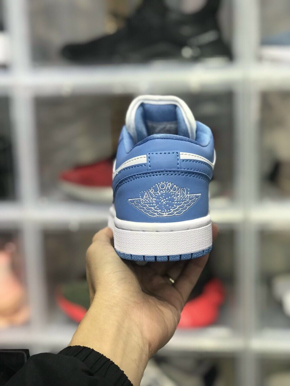 Giày Jd1 cổ thấp xanh blue unisex