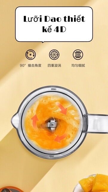 Máy xay sinh tố đa năng (xay sinh tố, nước ép hoa quả, sữa đậu, xay đồ ăn dặm, xay thịt,...) MIDEA WBL25B26 ( Chính Hãng)