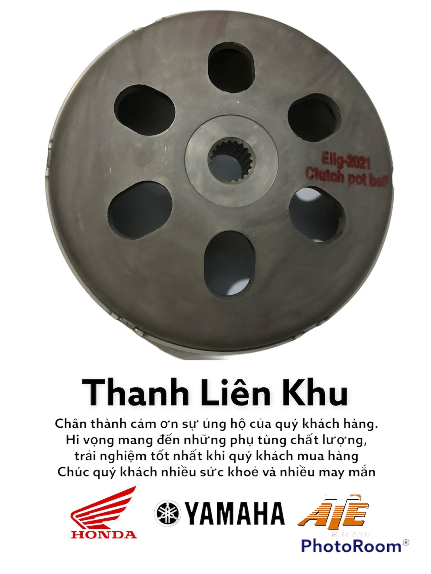 Chuông Nồi ELIG- Clutch pot bell AB110,AB125,Sh,Lead,click,vario, janus 125…