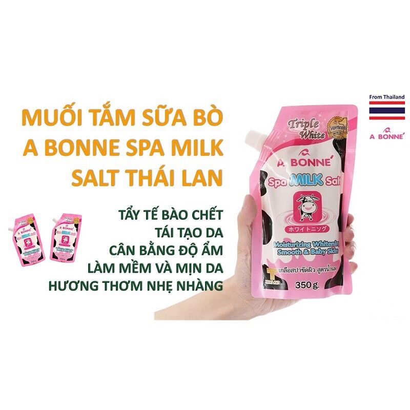 Muối tắm sữa bò Thái Lan bịch 350g (chính hãng)