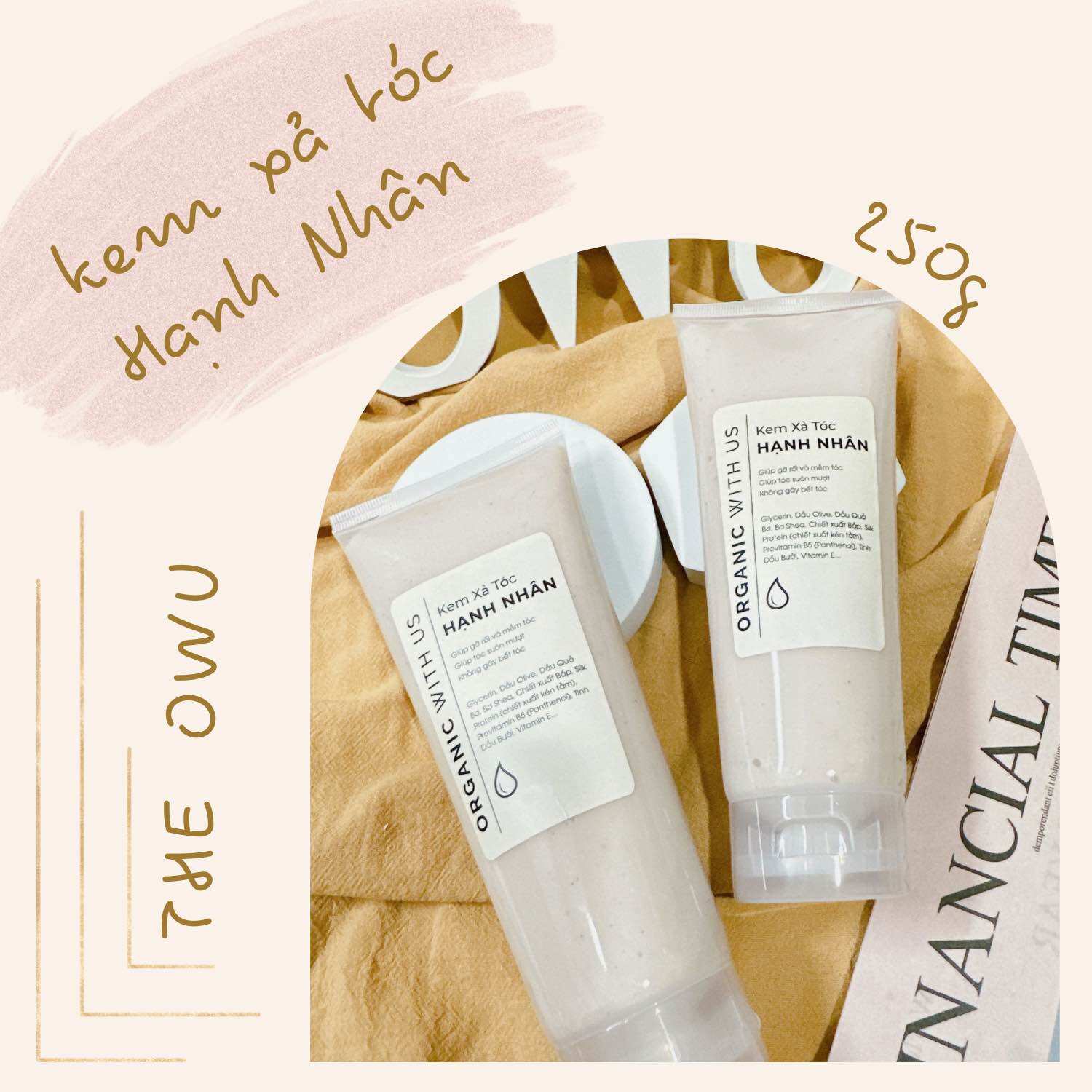 Kem ủ xả tóc - hạt hạnh nhân bồ kết