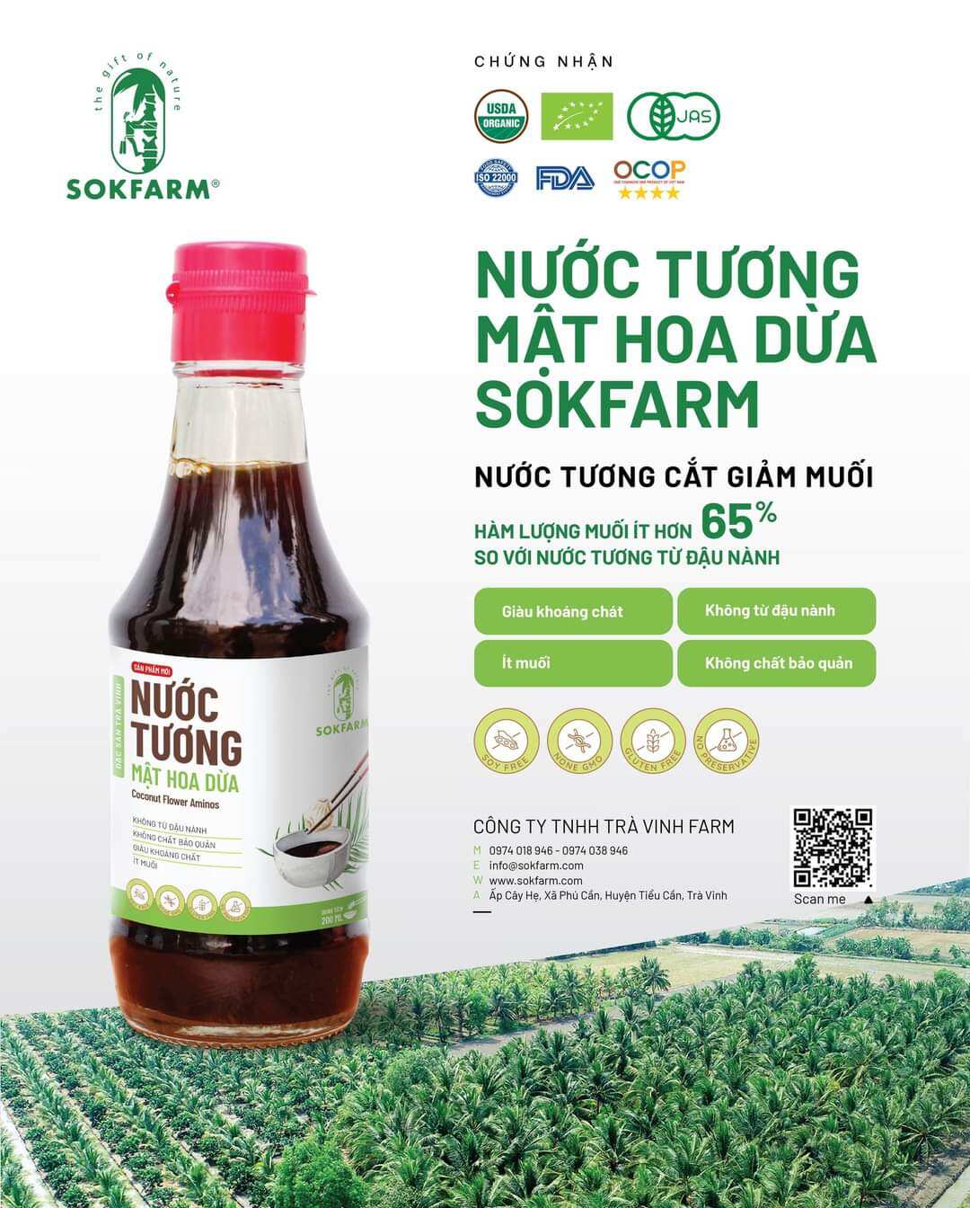 Nước Tương, Xì Dầu Mật Hoa Dừa Sokfarm