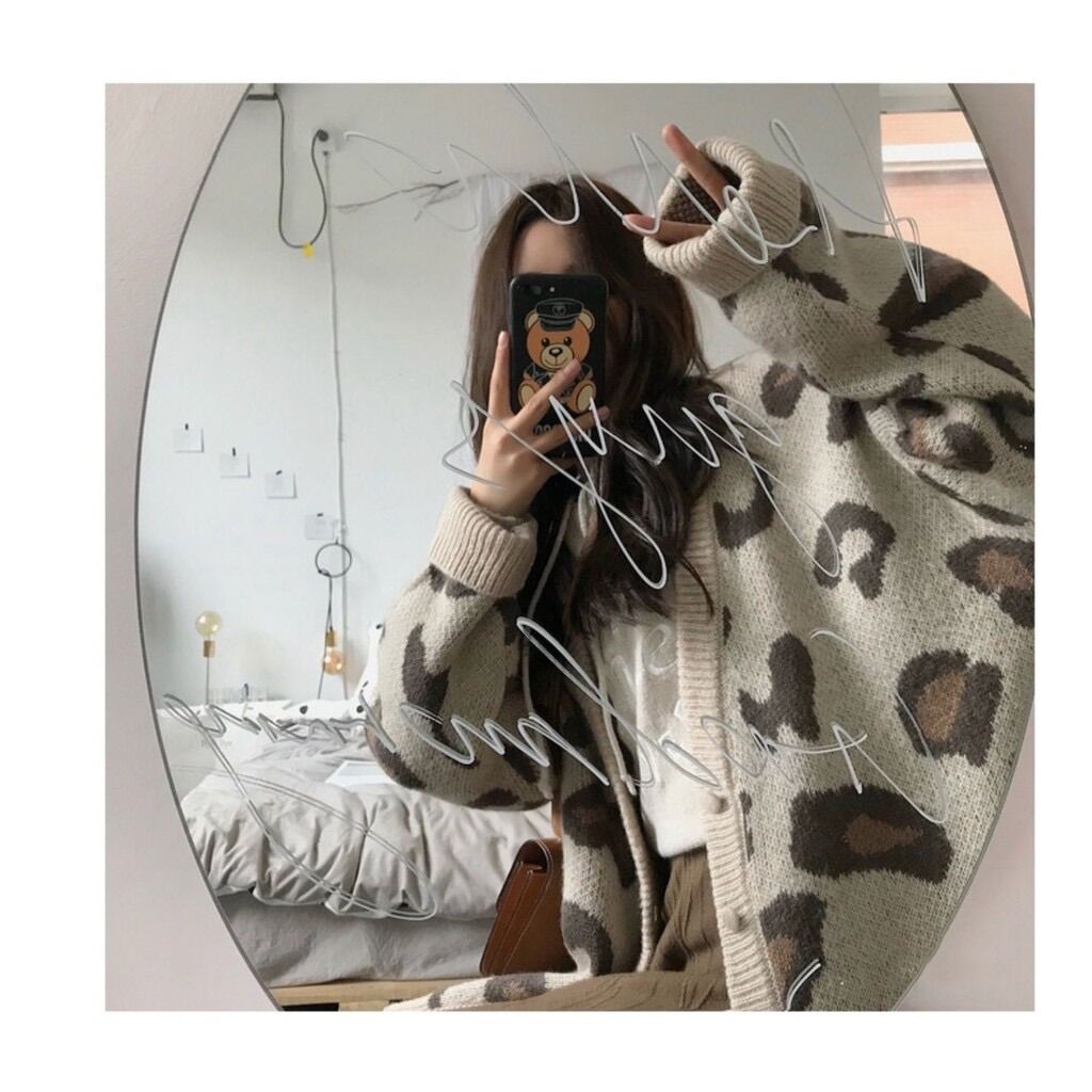 Áo Khoác Len Cardigan Len Hoạ Tiết Báo