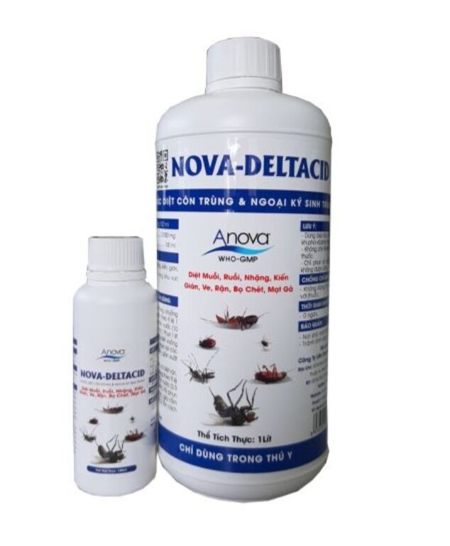 Nova Deltacid 100ml diệt mạt gà, ve rận, muỗi, ruồi