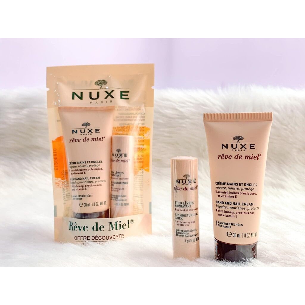Set dưỡng tay và dưỡng môi Nuxe
