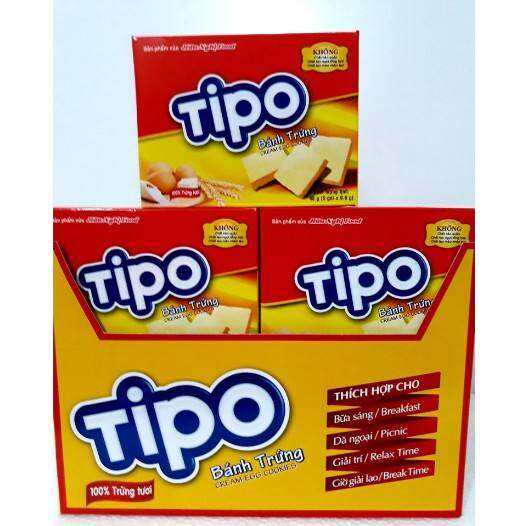 Lốc 12 hộp bánh trứng Tipo 39g - bánh lễ, bánh làm oản thờ, tháp thờ