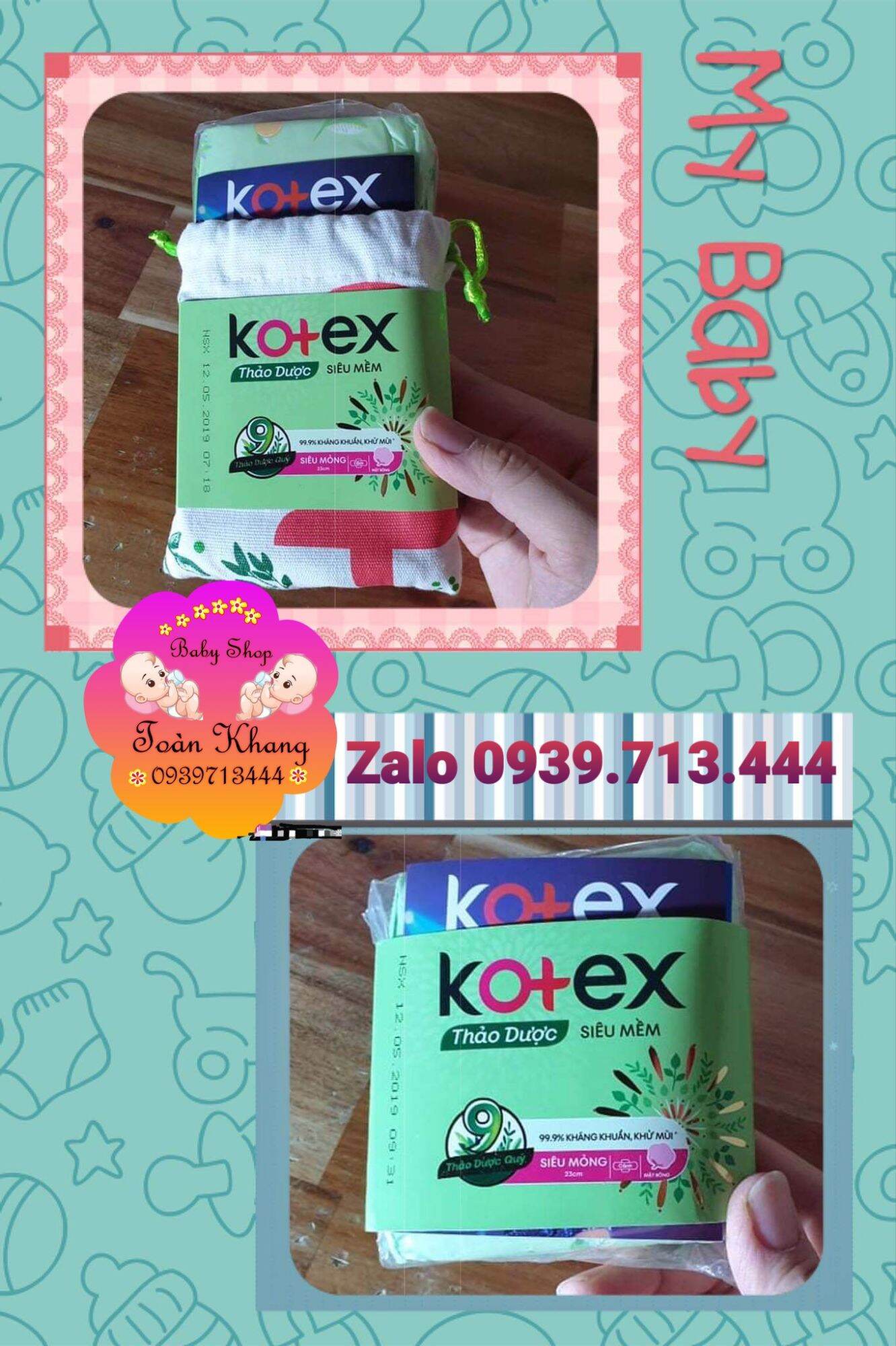 [HCM]COMBO 20 MIẾNG KOTEX THẢO DƯỢC CÁNH DÀI 23CM