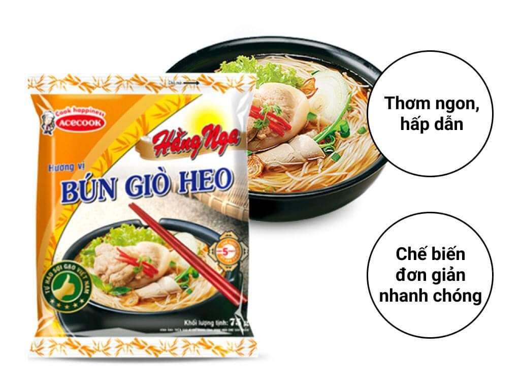 Bún Giò Heo Hằng Nga 30 gói ×75g