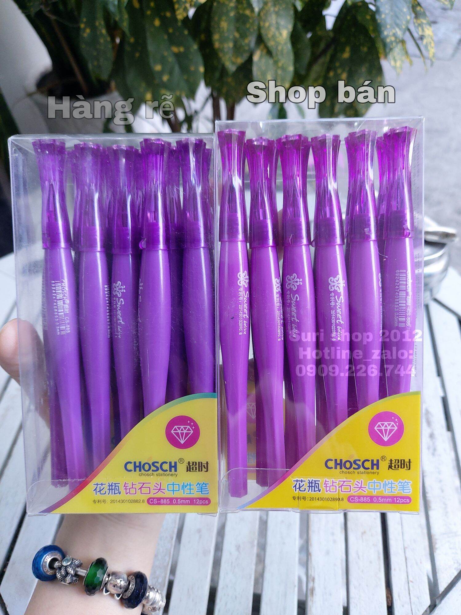 Combo 08 cây bút gel đủ màu mực Chosch CS885