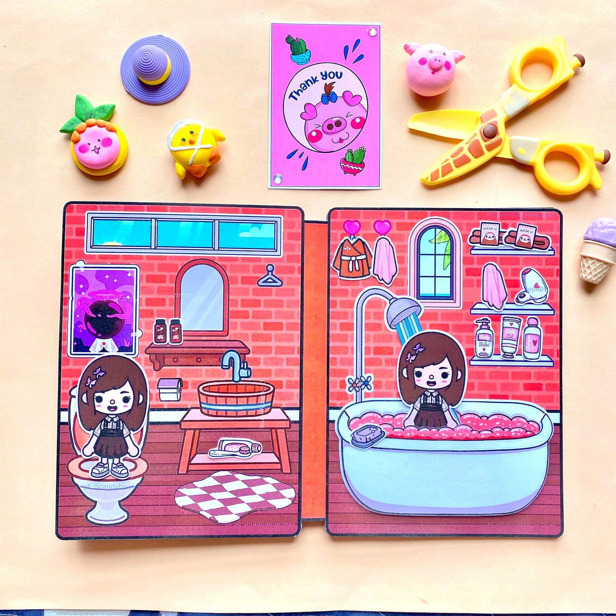 Ngôi nhà Chocolate của Toca - Búp bê giấy