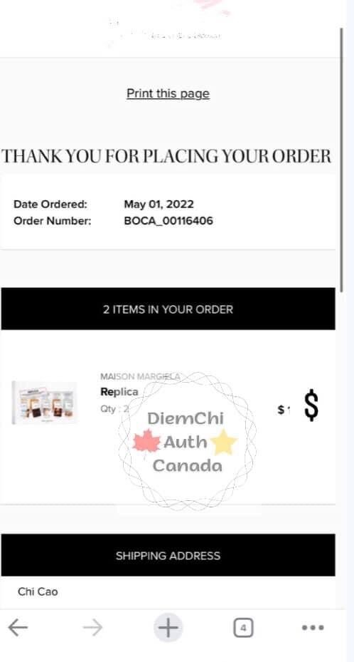 [Bill Canada] Set Nước Hoa Replica Mini 7ml đủ mùi (có tách set)