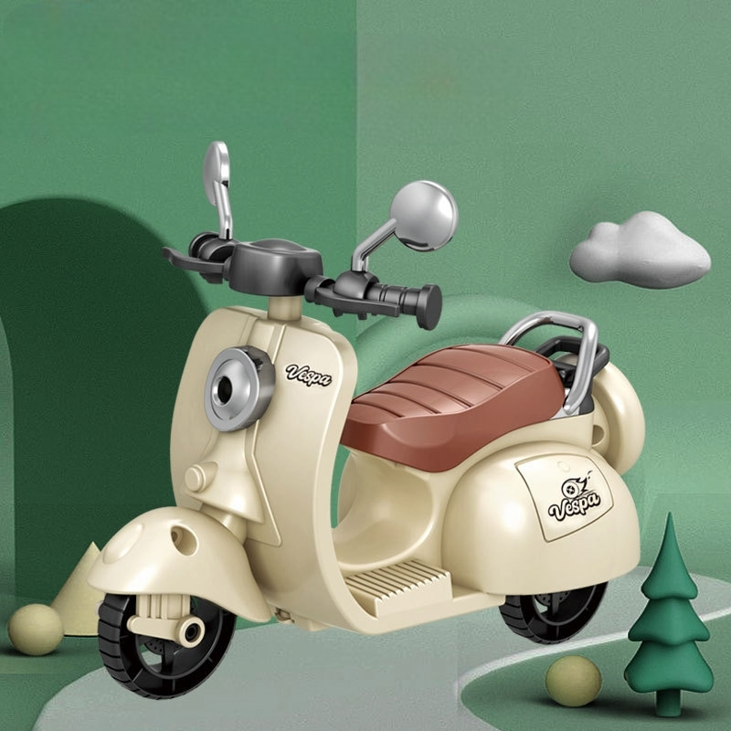 Mô hình đồ chơi xe vespa âm thanh đèn tỉ lệ 1:12