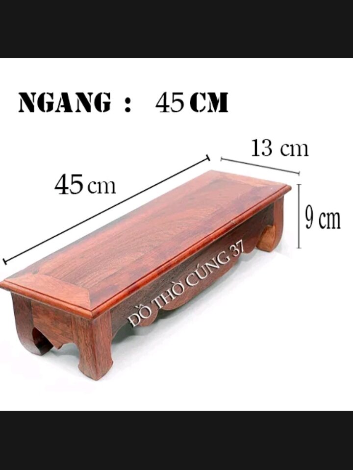 Đôn dài kê đồ thờ khung ảnh bằng gỗ hương cao cấp nhiều kích thước