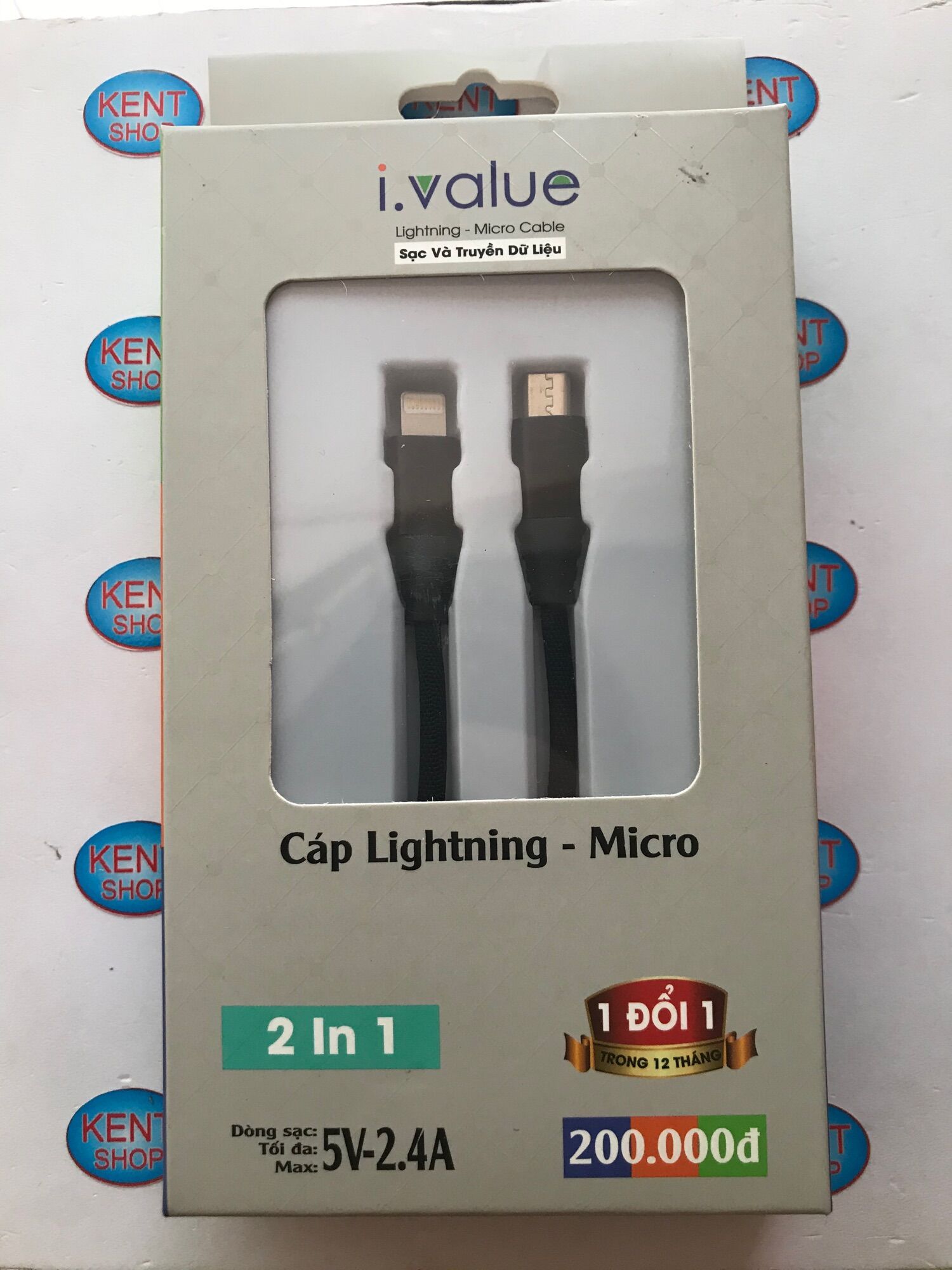 Cáp sạc I.value hàng công ty thanh lý, full box