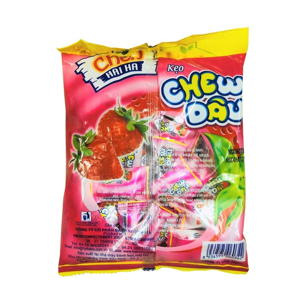 Kẹo Mềm Chew Hải Hà Vị Dâu (Gói 105g)