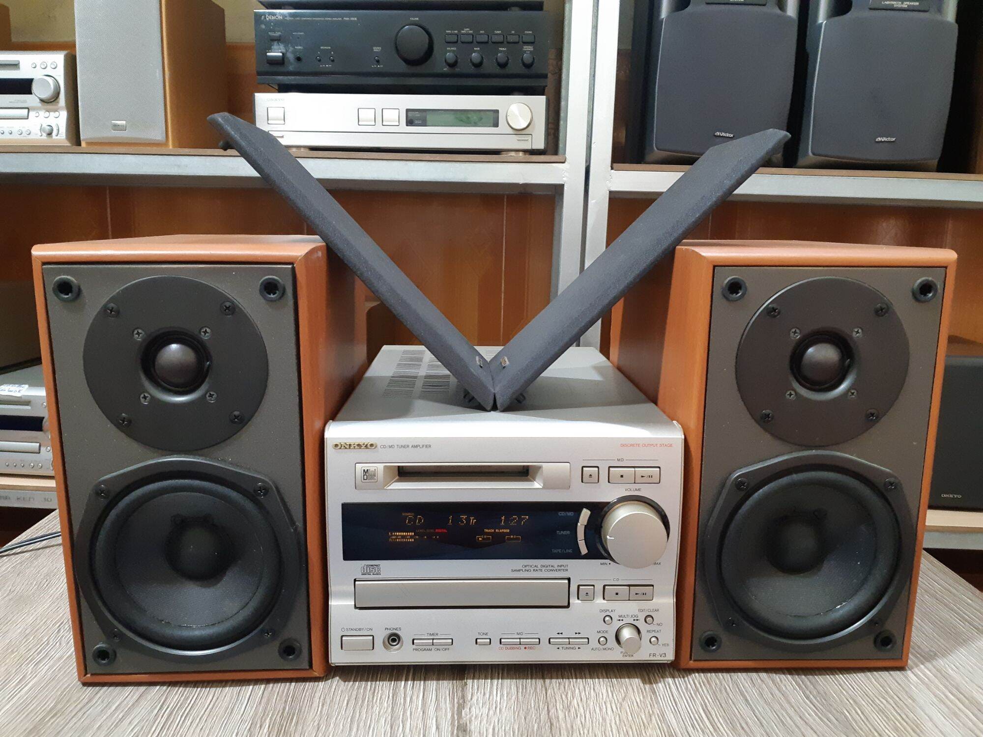 Bộ dàn nhạc Onkyo FR-V3 bãi Nhật chỉnh bass treble trực tiếp trên máy
