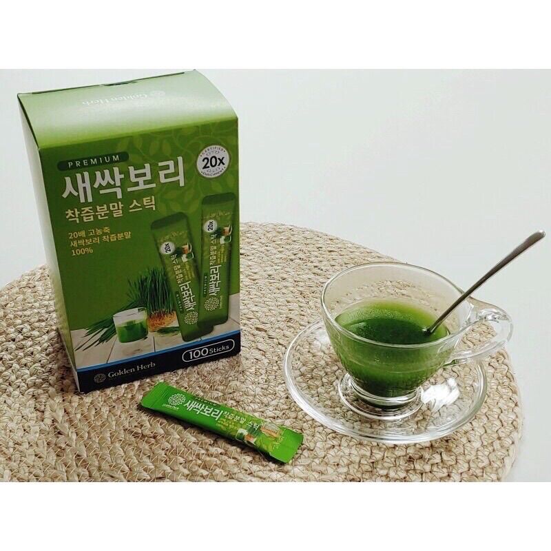 Mầm lúa mạch non cao cấp Golden Herb bill Hàn