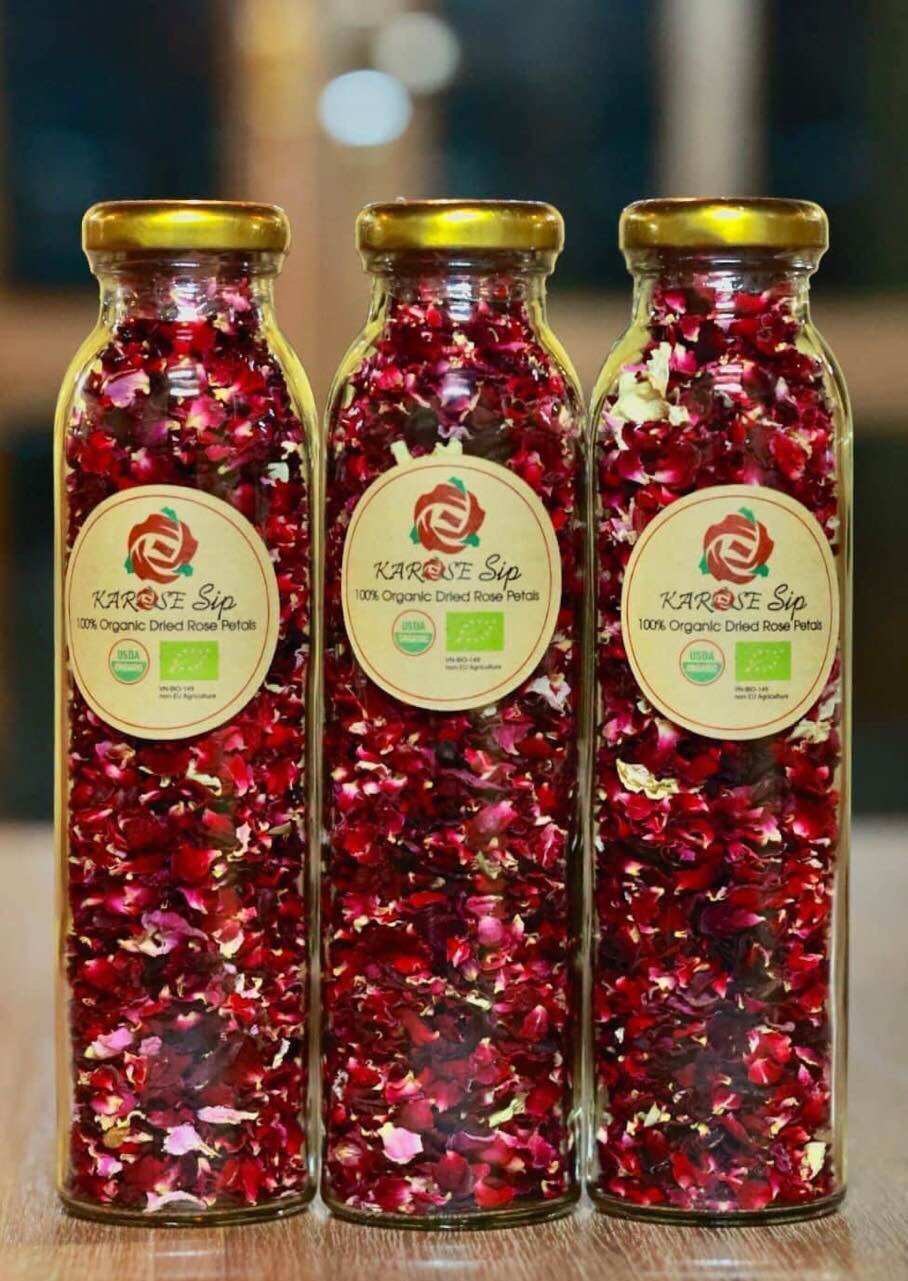 Trà cánh hoa hồng nhung cổ hữu cơ karose sip 15gr