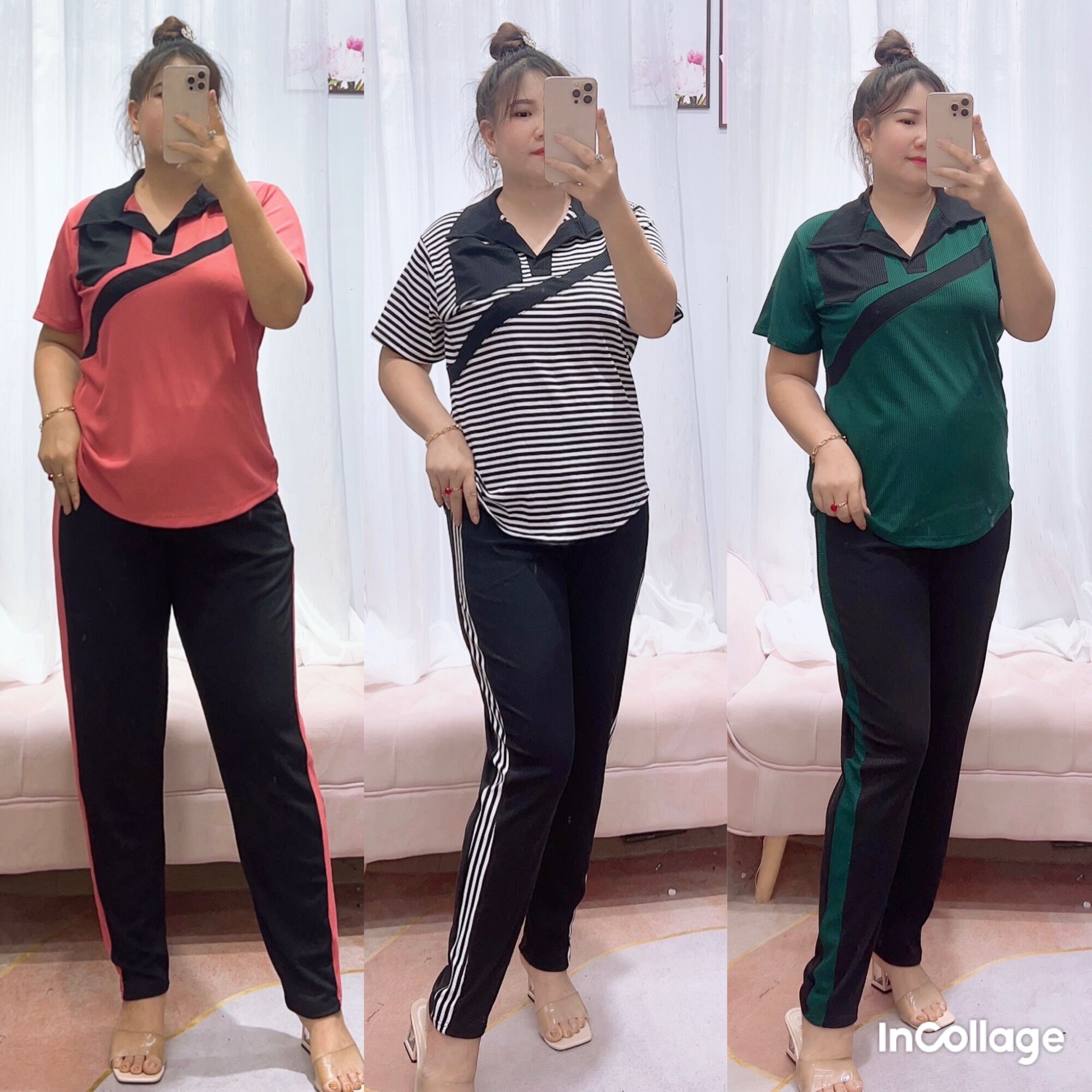 Sét bộ cổ trụ thun gân bigsize 68-95kg