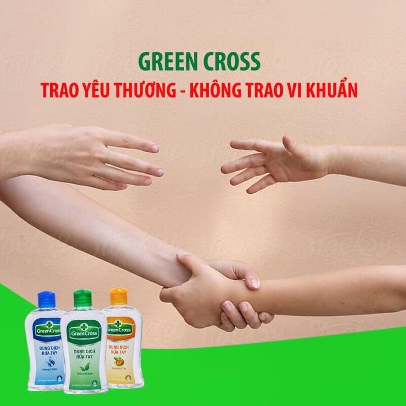 Dung dịch rửa tay diệt khuẩn Green Cross chai 250ml