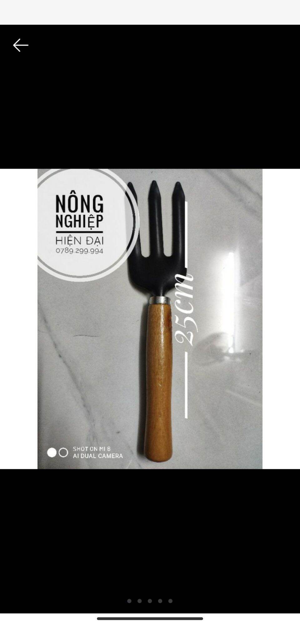 (Size L) BỘ DỤNG CỤ LÀM VƯỜN MINI CÁN GỖ GARDEN TOOL